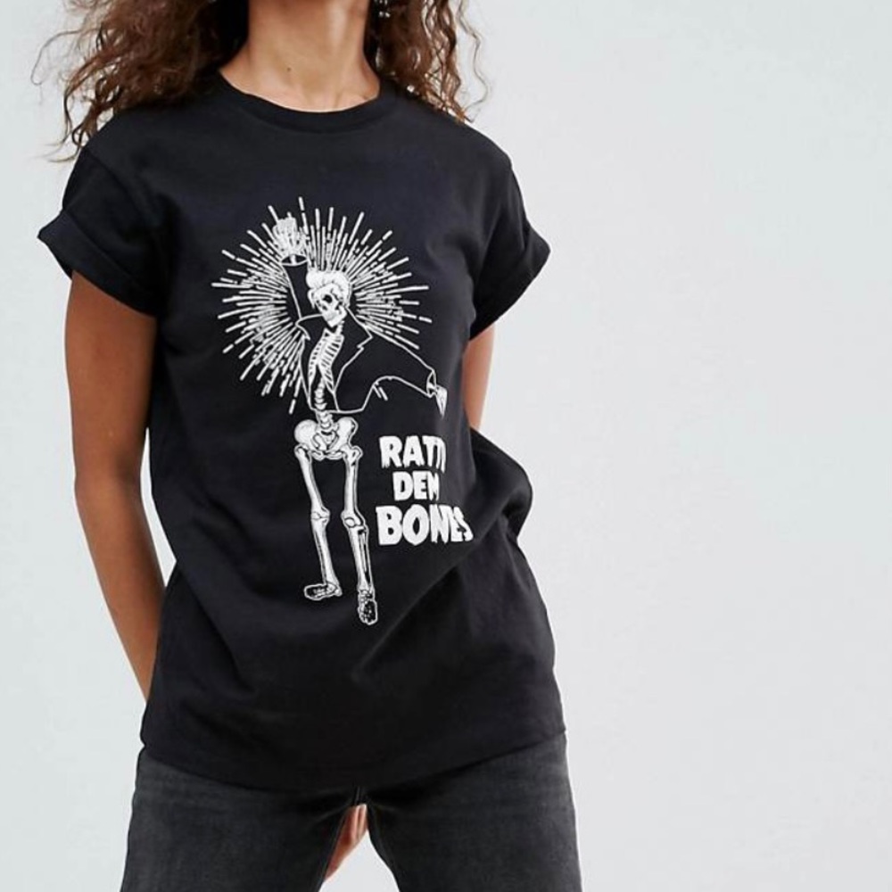 Asos Petite Halloween t shirt with superstar skeleton print
